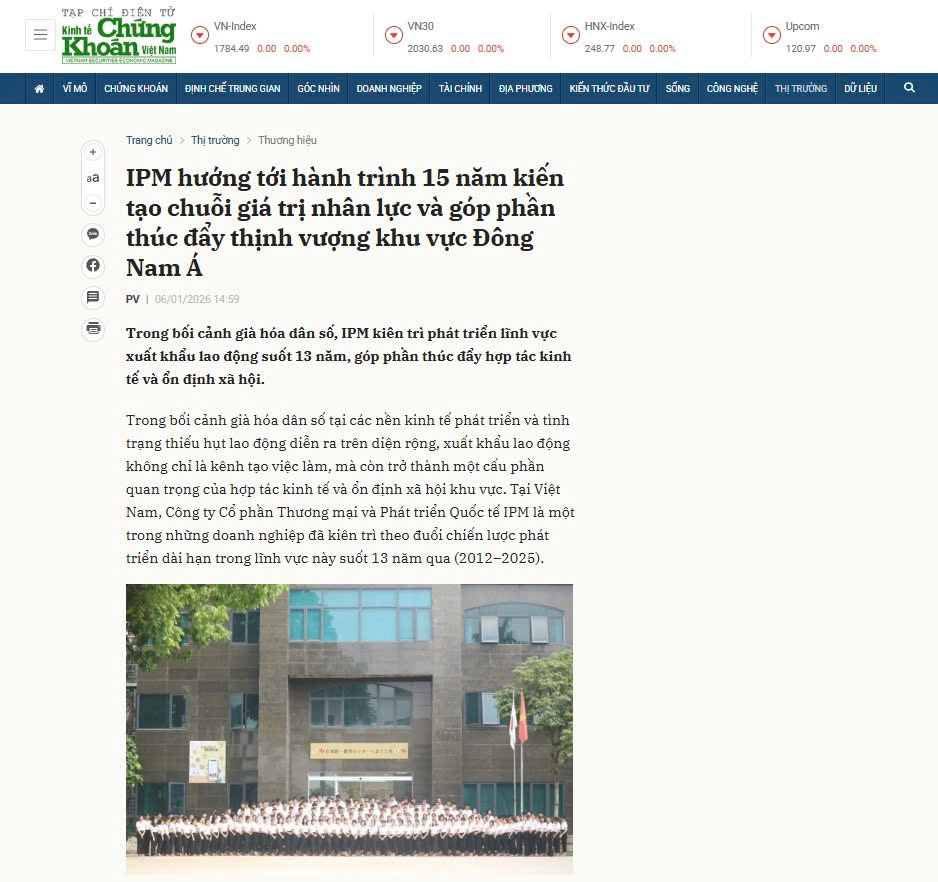 IPM hướng tới hành trình 15 năm kiến tạo chuỗi giá trị nhân lực và góp phần thúc đẩy thịnh vượng khu vực Đông Nam Á!